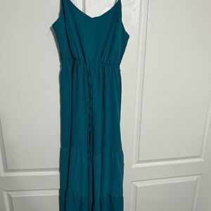 Elegant Teal Maxi Dress